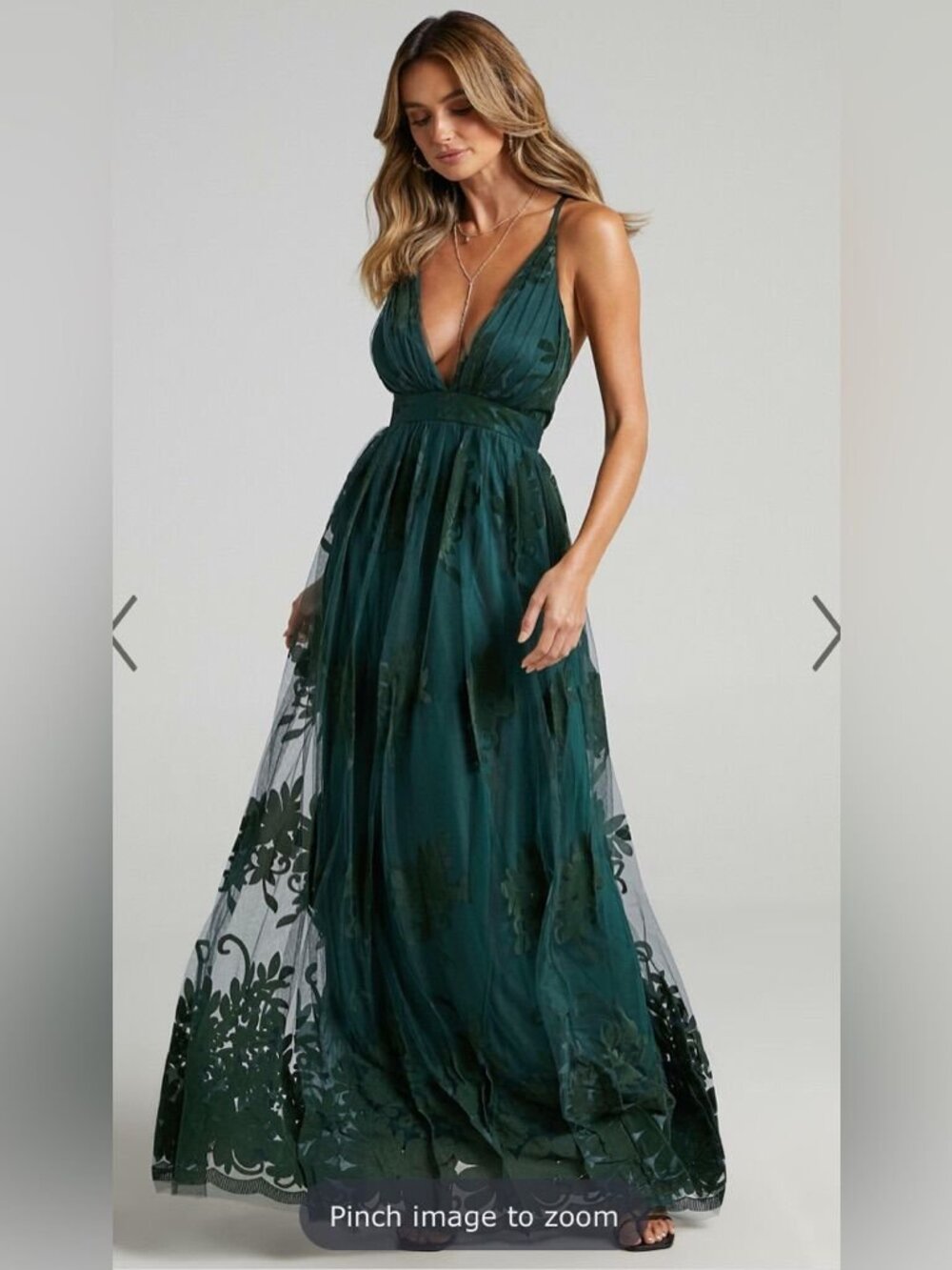 NWOT Dress Emerald Forest Green Luxxel